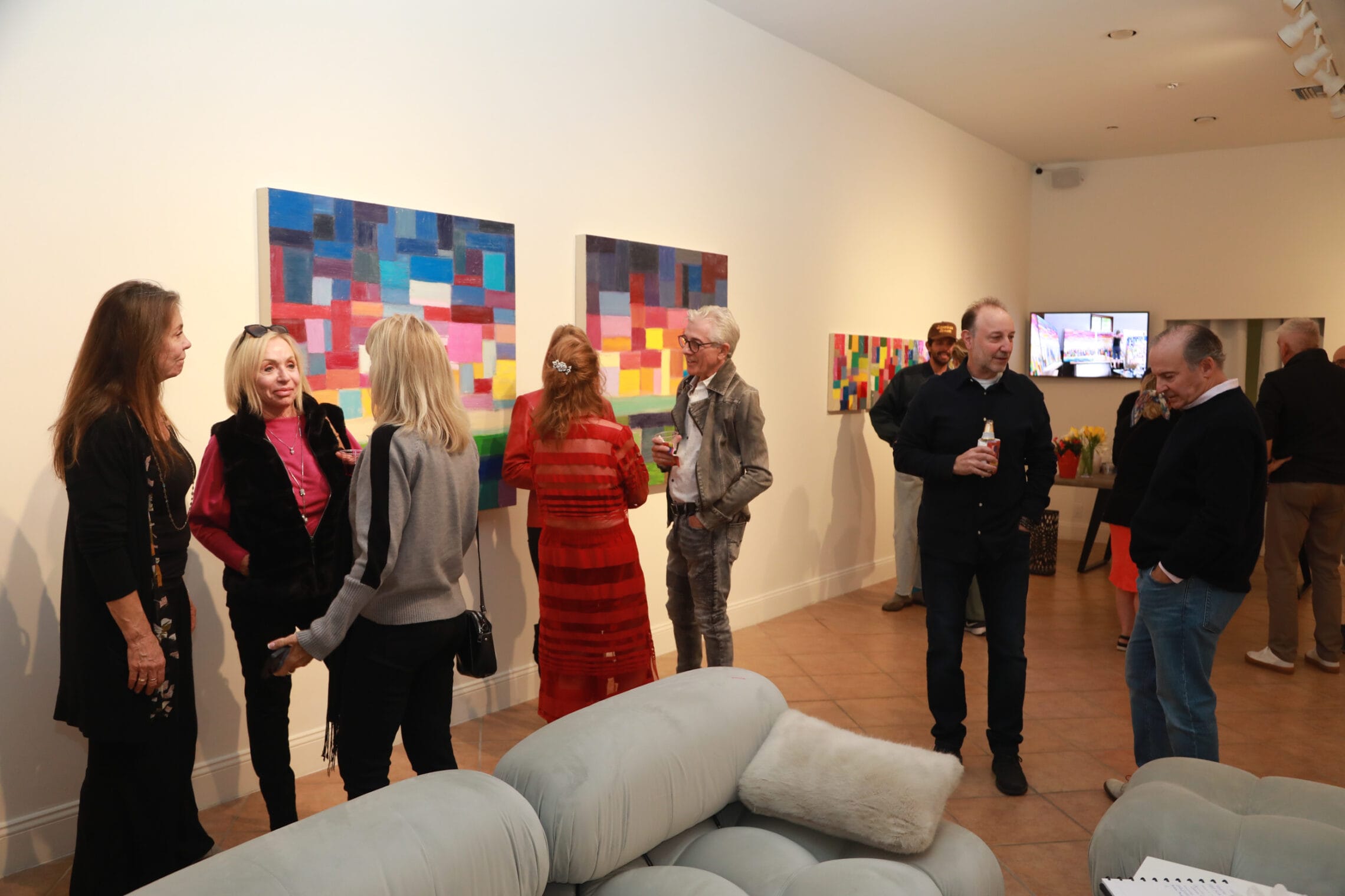Guests at the opening of Van Zaig Gallery.